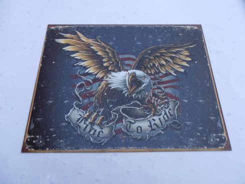 Live To Ride Tin Sign